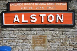 Alston railway sign