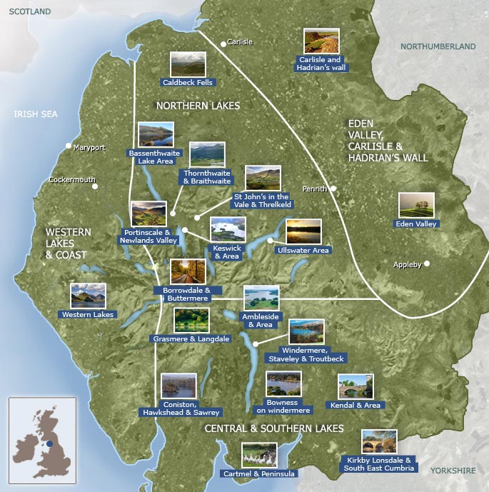 England Lake District National Park Map England Lake District National Park Map